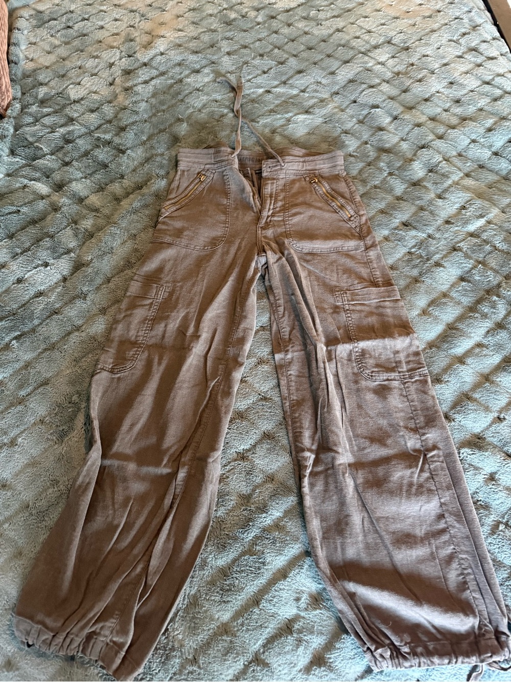 American Eagle Outfitters Brown Drawstring Cargo Joggers